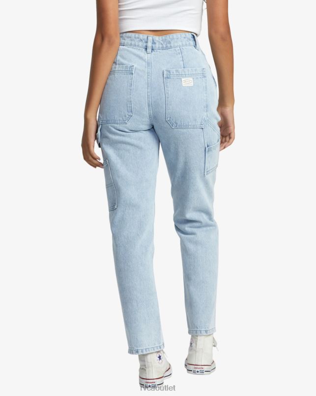 Clothing V84B817 light vintage wash RVCA Women Recession Denim Pants