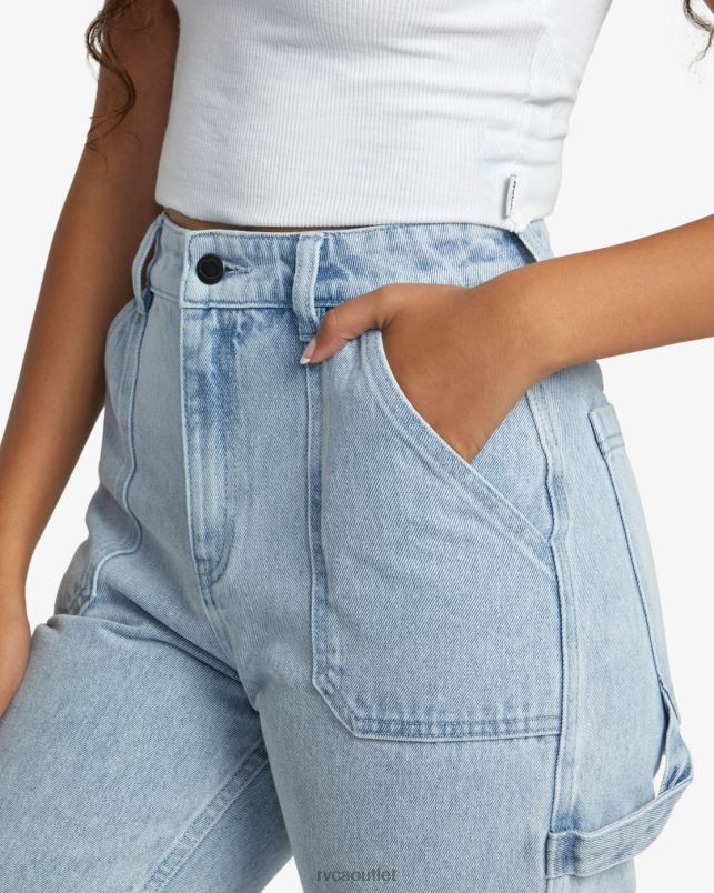 Clothing V84B817 light vintage wash RVCA Women Recession Denim Pants