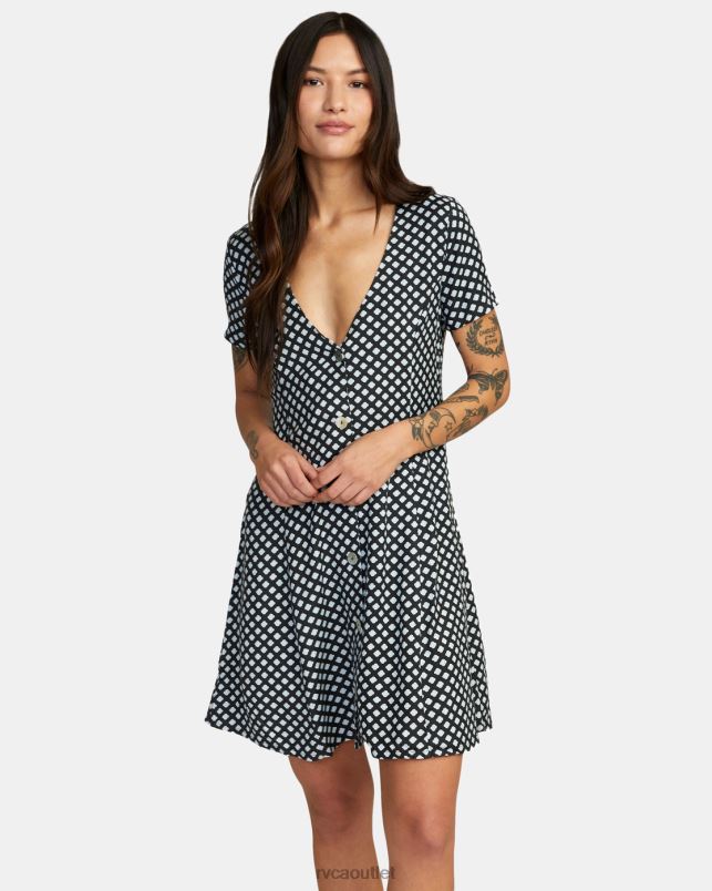 Clothing V84B1098 black RVCA Women Understated Mini Dress