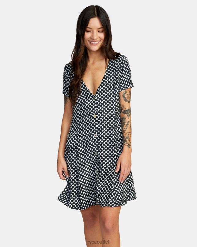 Clothing V84B1098 black RVCA Women Understated Mini Dress