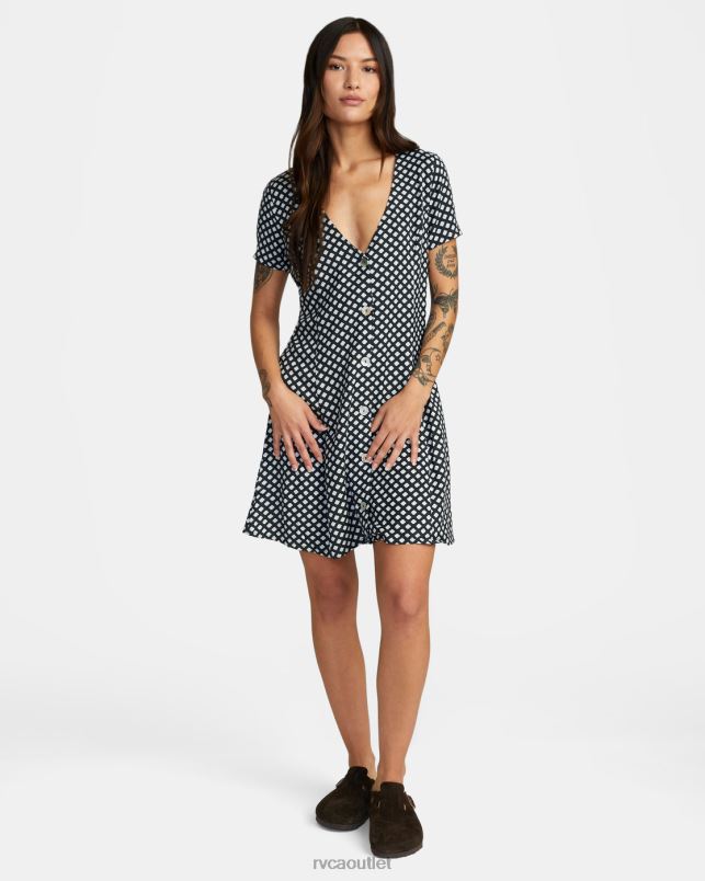 Clothing V84B1098 black RVCA Women Understated Mini Dress