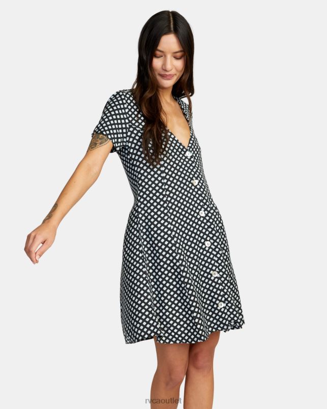 Clothing V84B1098 black RVCA Women Understated Mini Dress