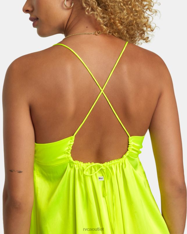 Clothing V84B1110 neon yellow RVCA Women Faded Midi Dress