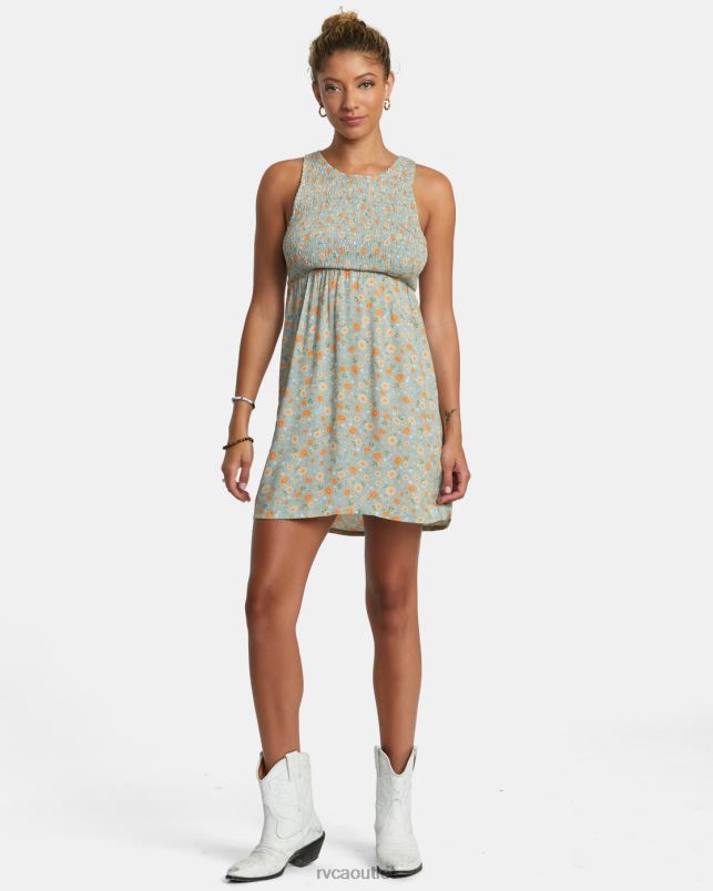 Clothing V84B1169 shale RVCA Women Trigger Mini Dress