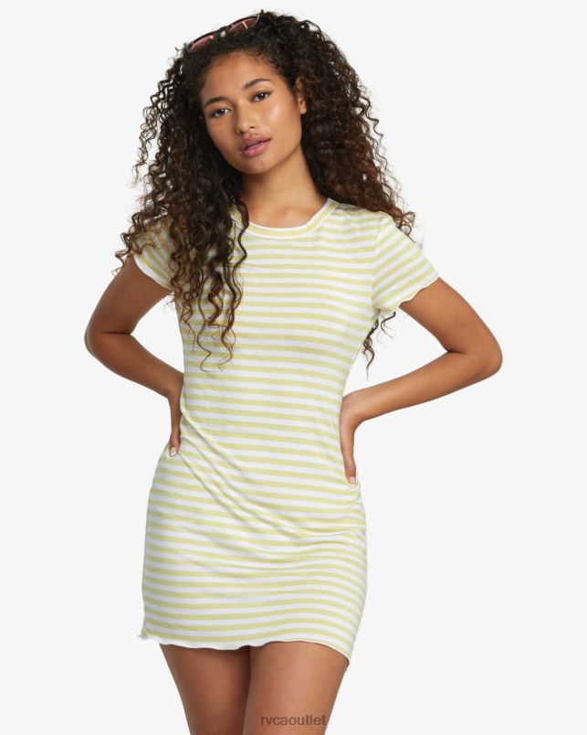 Clothing V84B1183 golden RVCA Women Rover T-Shirt Dress