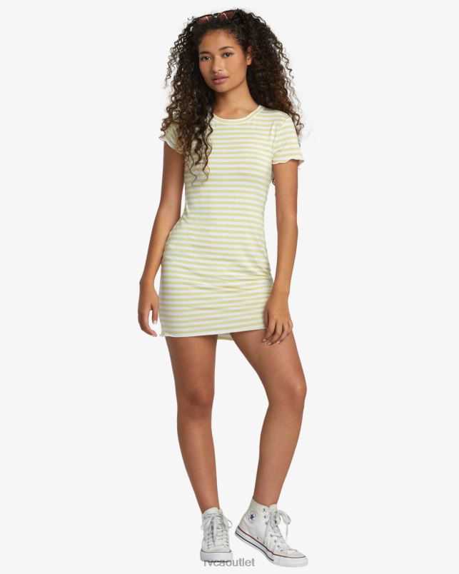 Clothing V84B1183 golden RVCA Women Rover T-Shirt Dress