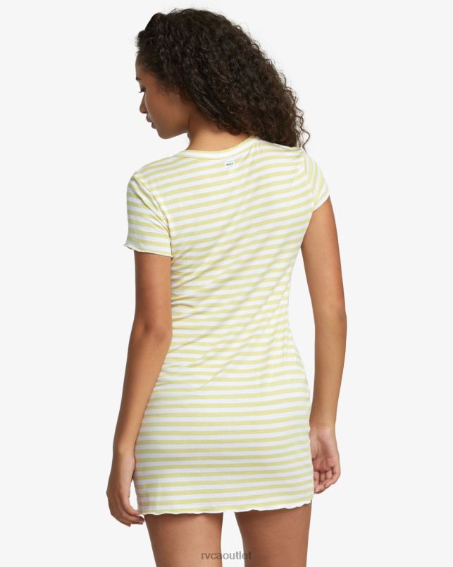 Clothing V84B1183 golden RVCA Women Rover T-Shirt Dress