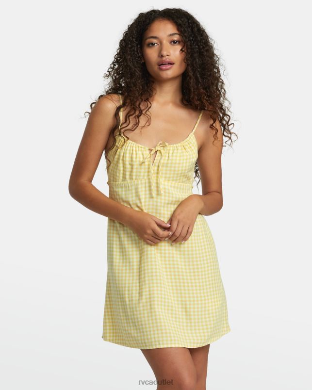 Clothing V84B1191 golden RVCA Women Hillside Mini Dress
