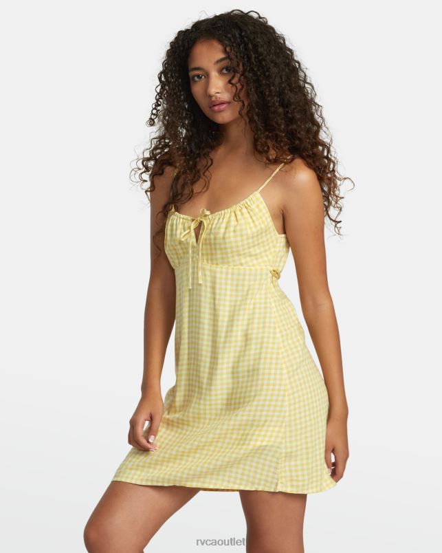 Clothing V84B1191 golden RVCA Women Hillside Mini Dress