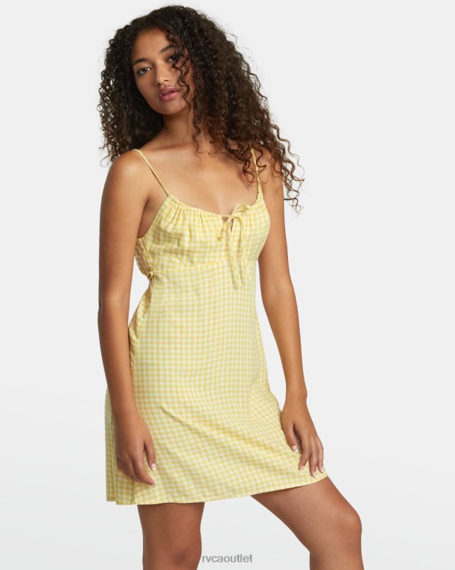Clothing V84B1191 golden RVCA Women Hillside Mini Dress