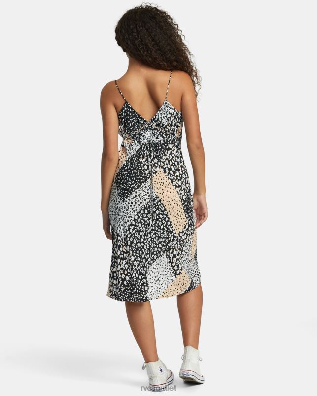 Clothing V84B1206 black RVCA Women Oh Lord Midi Dress