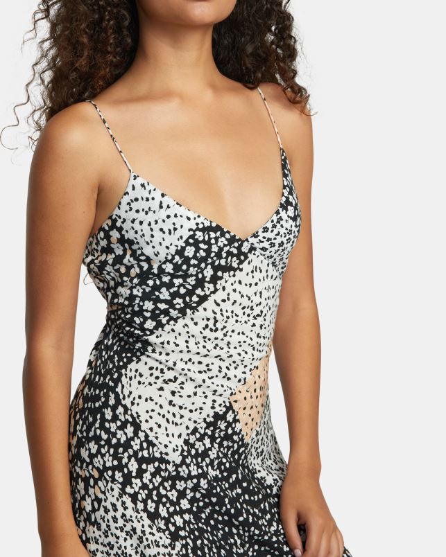 Clothing V84B1206 black RVCA Women Oh Lord Midi Dress