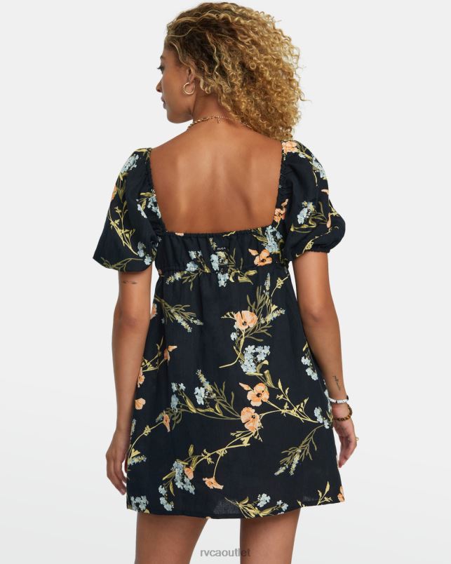 Clothing V84B1211 black RVCA Women Sweet Talk Mini Dress