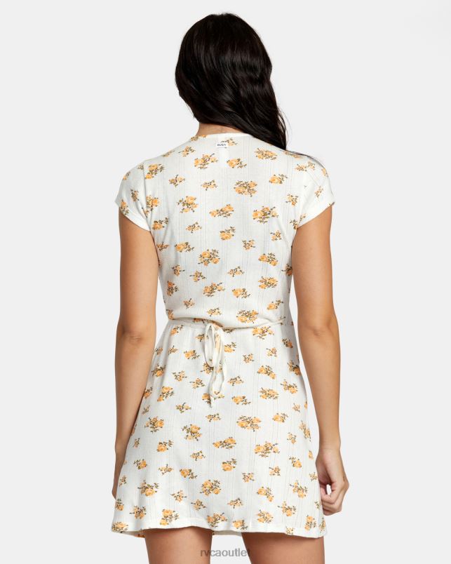 Clothing V84B1215 whisper white RVCA Women Maddy Pointelle Wrap Dress