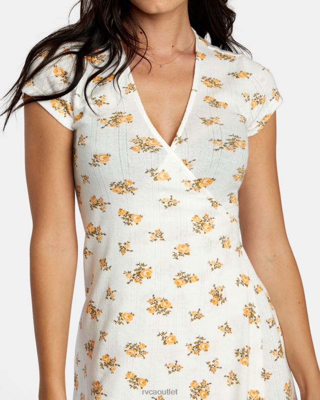 Clothing V84B1215 whisper white RVCA Women Maddy Pointelle Wrap Dress