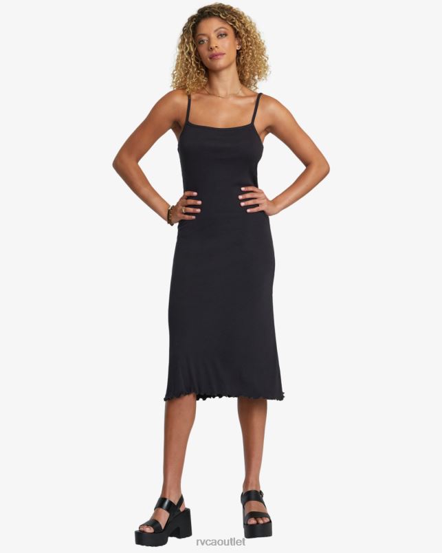 Clothing V84B1226 black RVCA Women Slink Midi Dress