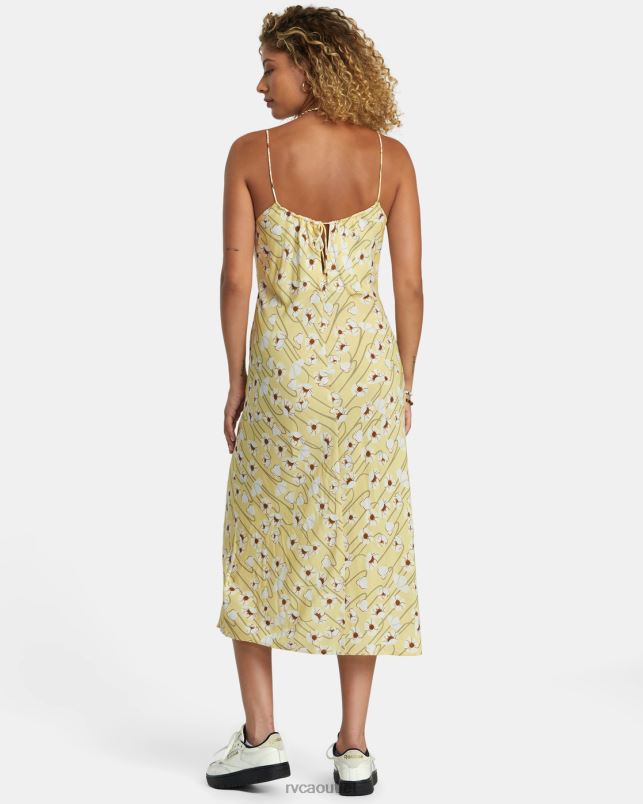 Clothing V84B1233 golden RVCA Women Maiden Midi Dress