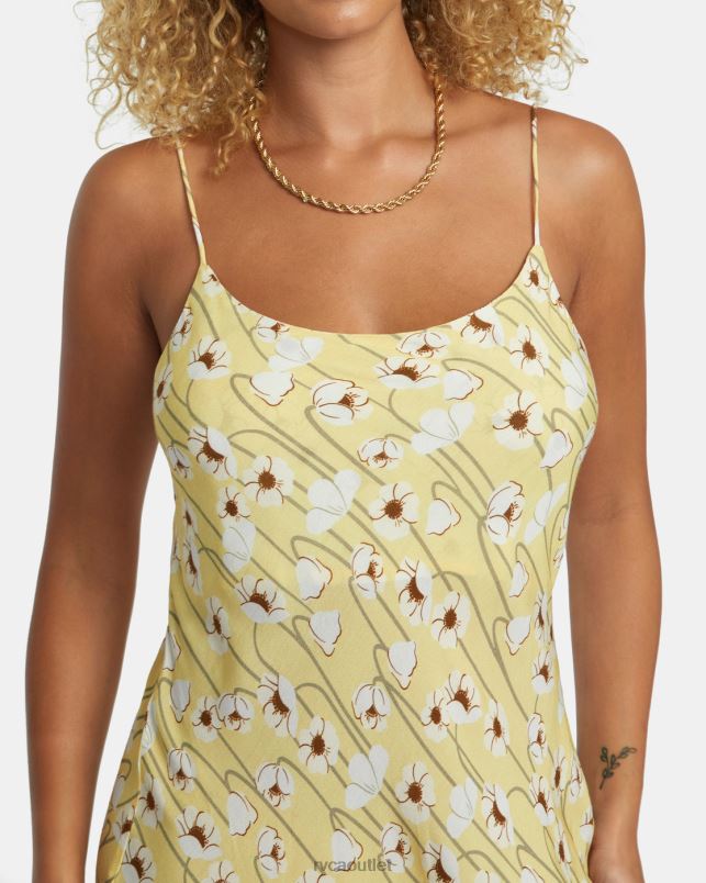 Clothing V84B1233 golden RVCA Women Maiden Midi Dress