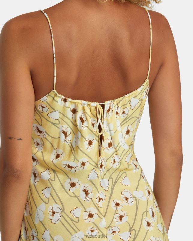 Clothing V84B1233 golden RVCA Women Maiden Midi Dress
