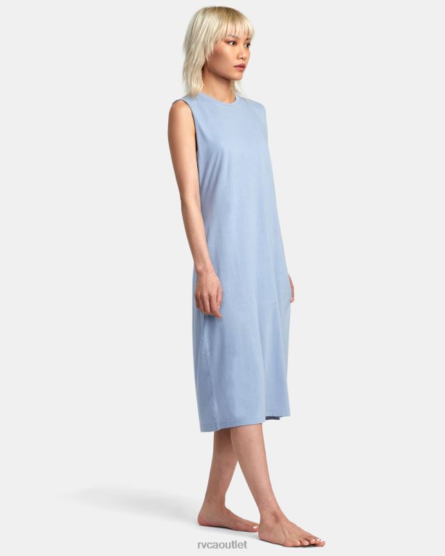 Clothing V84B1258 dusty blue RVCA Women Flexin Coverup Dress