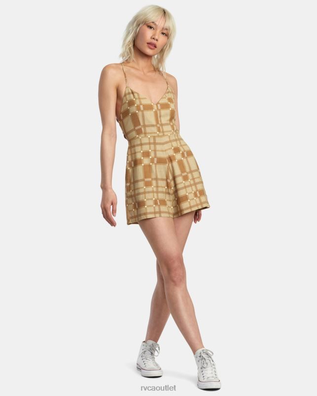 Clothing V84B1265 khaki RVCA Women Saturday Romper