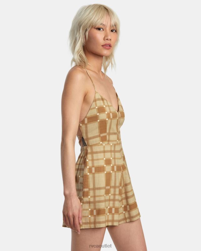 Clothing V84B1265 khaki RVCA Women Saturday Romper