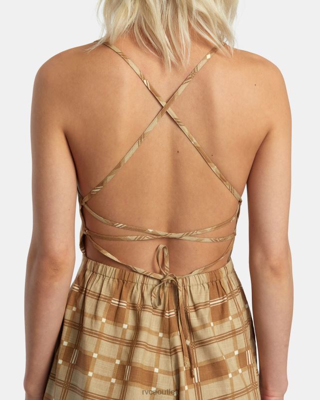 Clothing V84B1265 khaki RVCA Women Saturday Romper