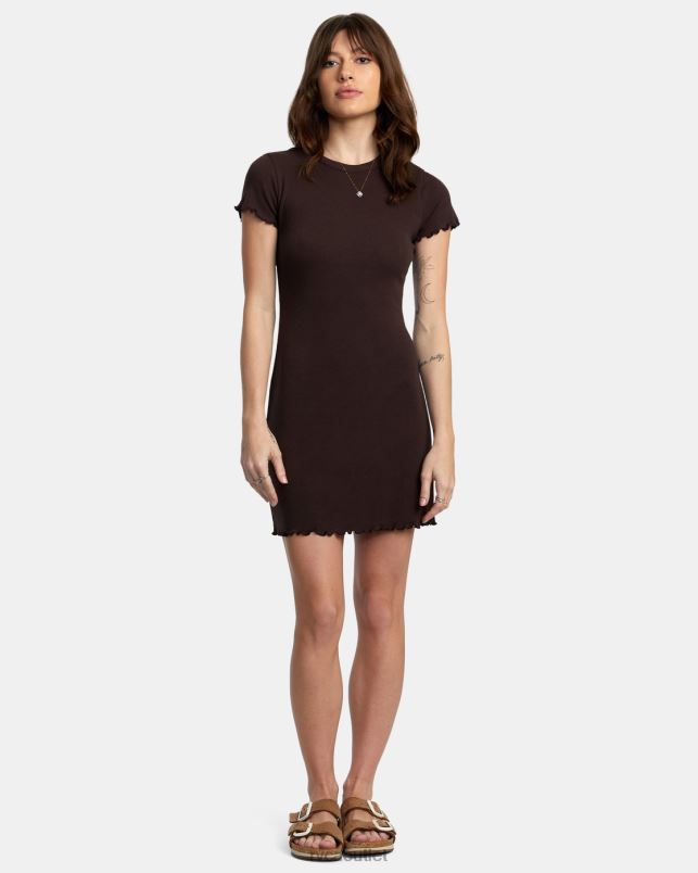 Clothing V84B1342 java RVCA Women Rover Rib Knit Dress