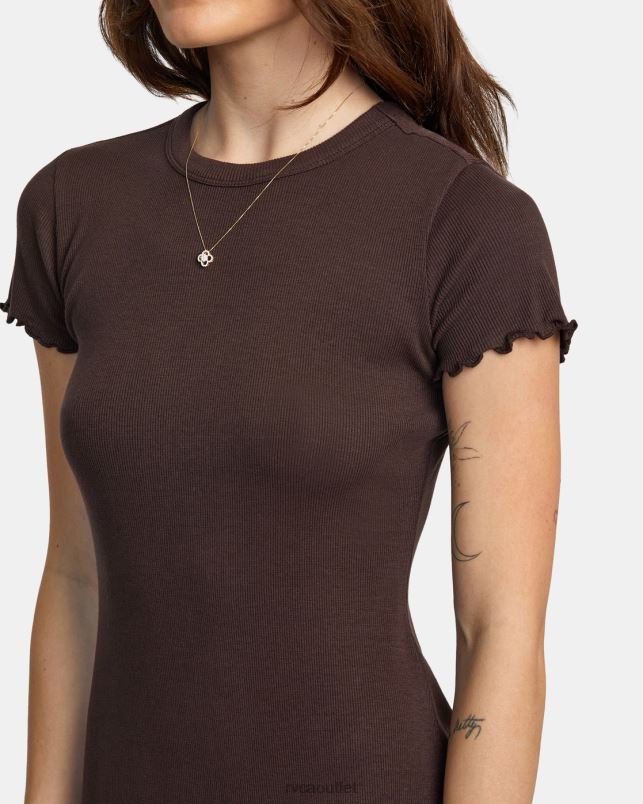 Clothing V84B1342 java RVCA Women Rover Rib Knit Dress