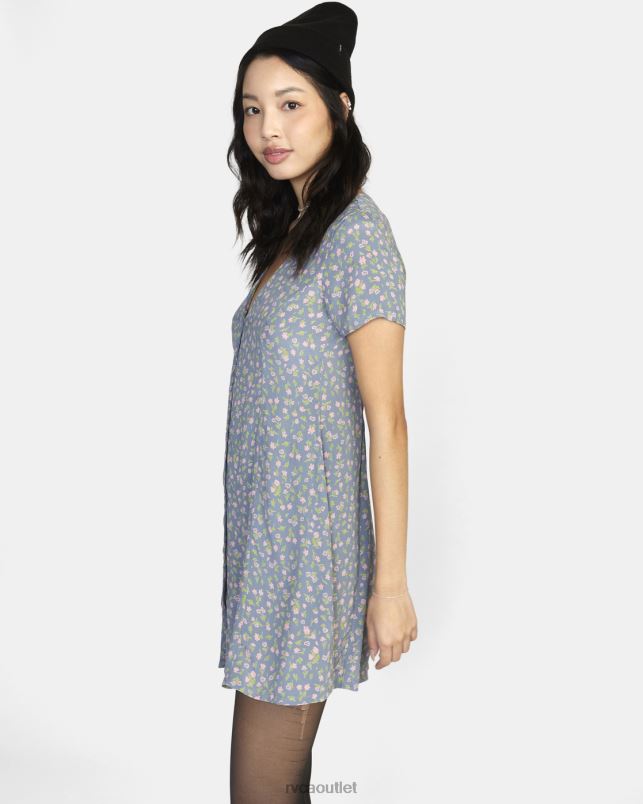 Clothing V84B1356 blue dust RVCA Women Understated Mini Dress