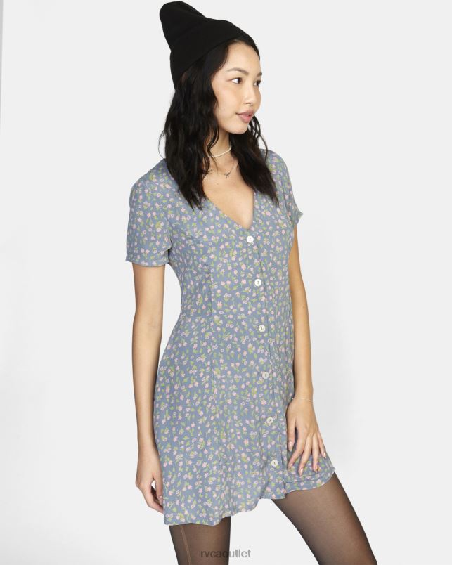 Clothing V84B1356 blue dust RVCA Women Understated Mini Dress