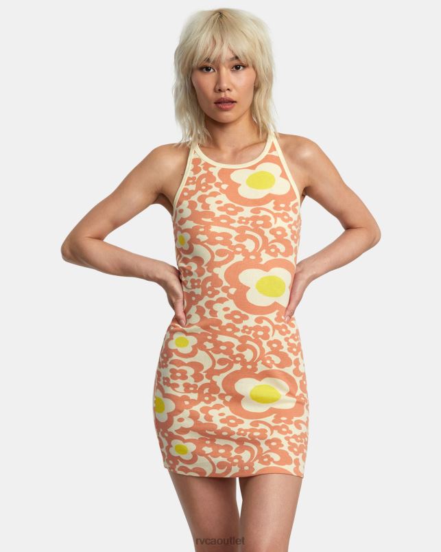 Clothing V84B1383 lemon RVCA Women Stunner Rib Knit Dress