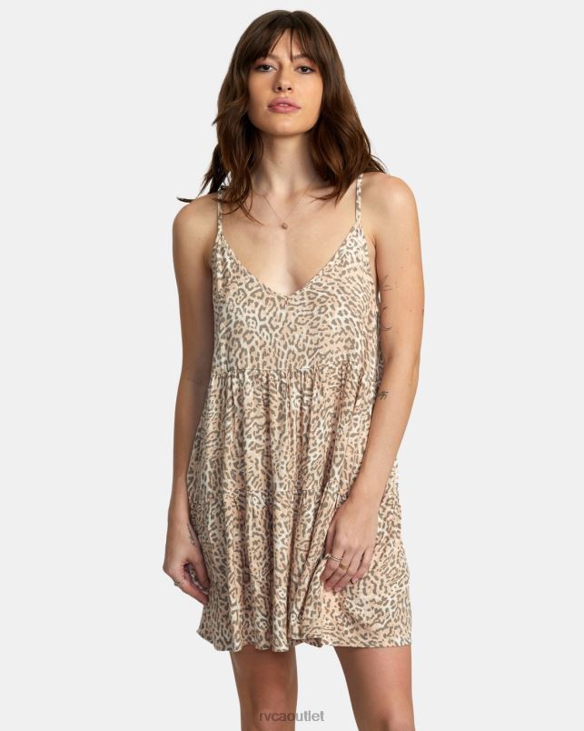 Clothing V84B1426 cream RVCA Women Slice Mini Dress