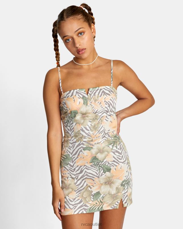 Clothing V84B1439 multi RVCA Women Catch My Breath Mini Sun Dress
