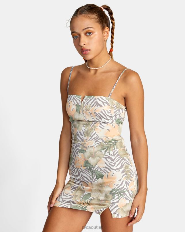 Clothing V84B1439 multi RVCA Women Catch My Breath Mini Sun Dress