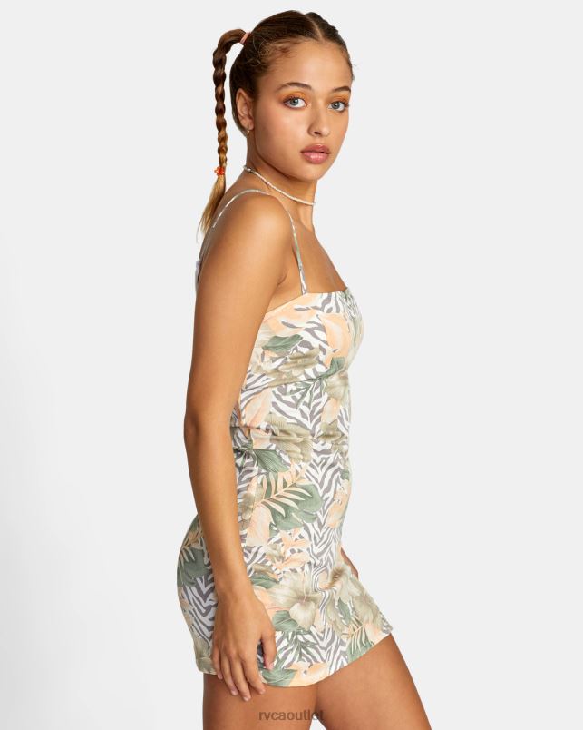 Clothing V84B1439 multi RVCA Women Catch My Breath Mini Sun Dress