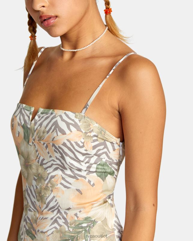 Clothing V84B1439 multi RVCA Women Catch My Breath Mini Sun Dress