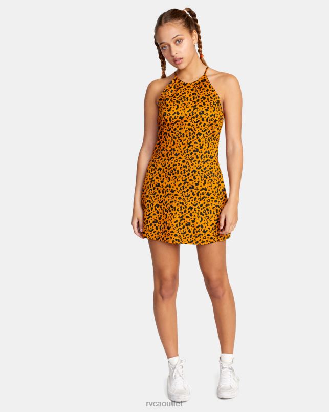 Clothing V84B1454 spice RVCA Women Perfect Strangers Mini Dress