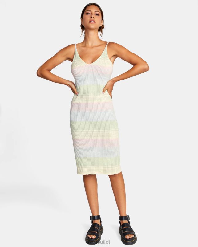 Clothing V84B1463 multi RVCA Women Wildfire Midi Dress