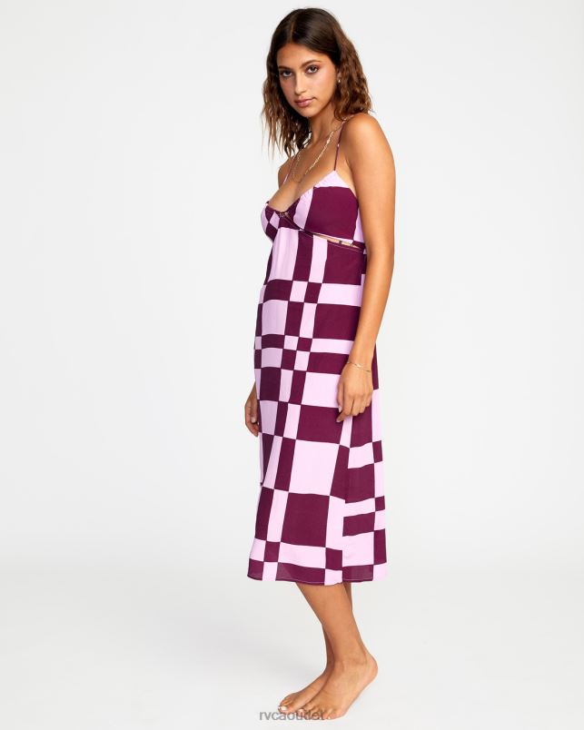 Clothing V84B1475 orchid RVCA Women No Judgement Midi Dress