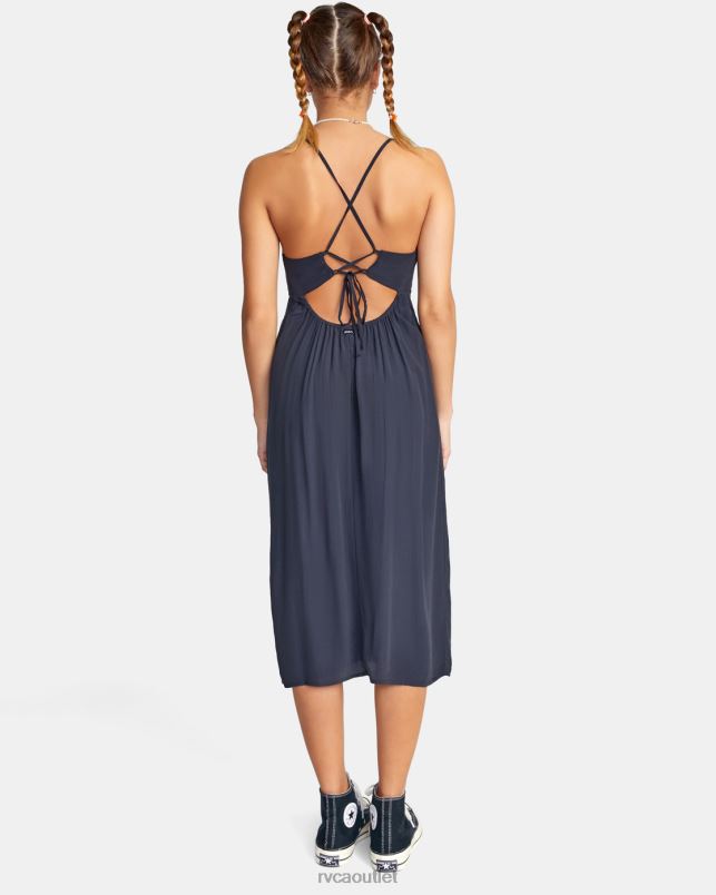 Clothing V84B1535 black RVCA Women No Judgement Midi Dress