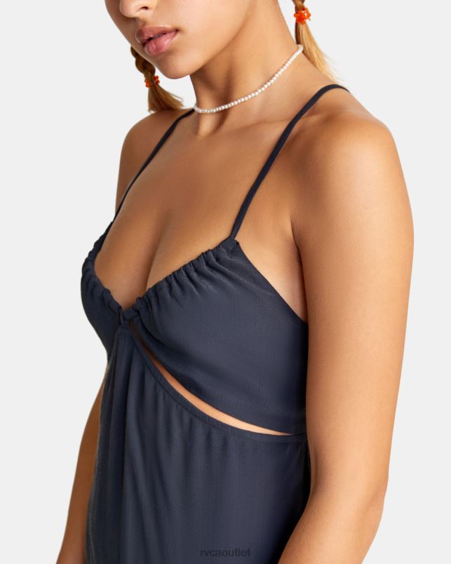 Clothing V84B1535 black RVCA Women No Judgement Midi Dress