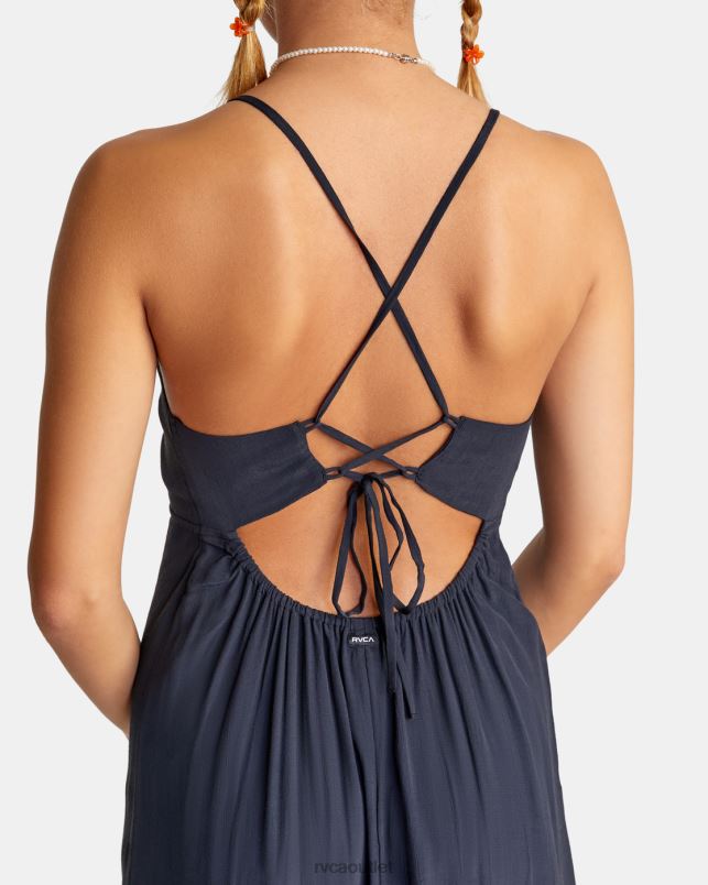 Clothing V84B1535 black RVCA Women No Judgement Midi Dress