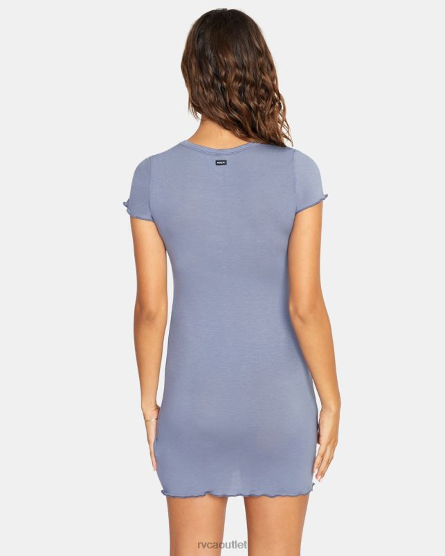 Clothing V84B1538 blue grey RVCA Women Rover T-Shirt Dress