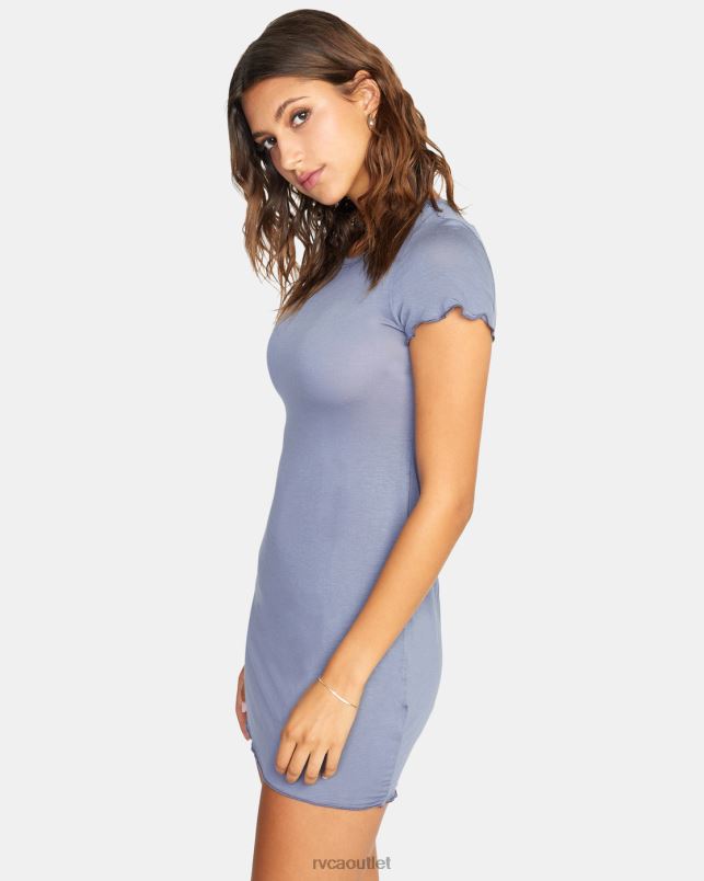 Clothing V84B1538 blue grey RVCA Women Rover T-Shirt Dress