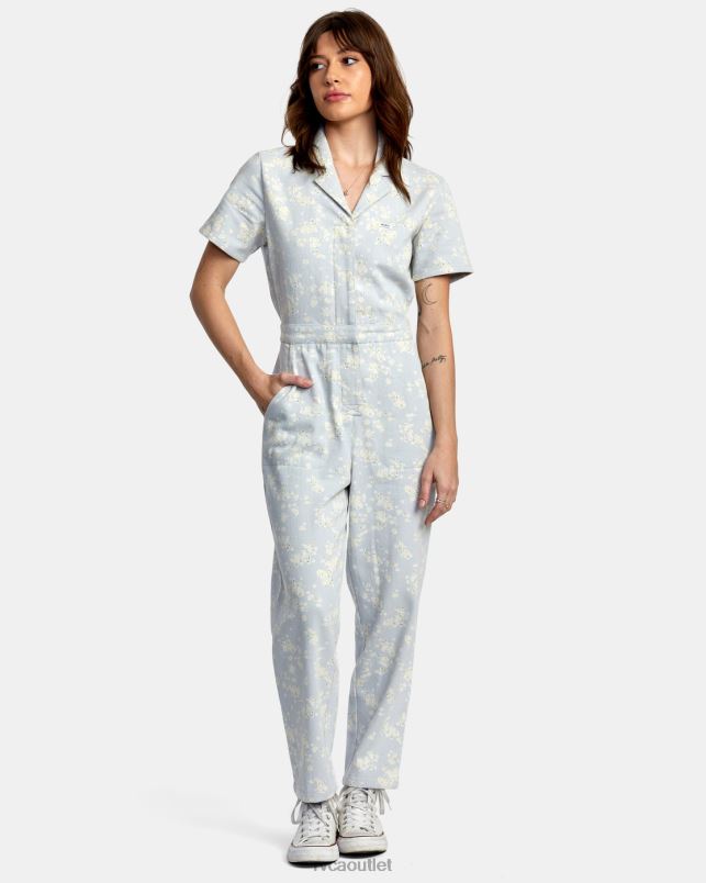Clothing V84B1565 shore RVCA Women Nightshift Jumpsuit