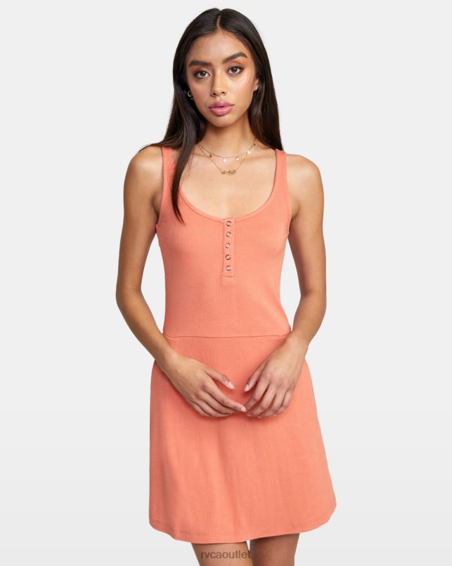 Clothing V84B1566 apricot RVCA Women On Repeat Midi Dress