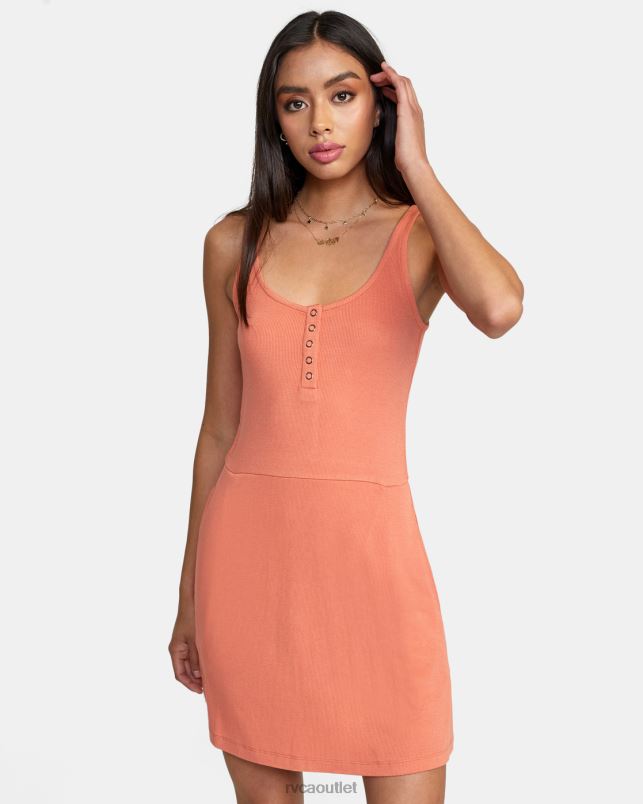 Clothing V84B1566 apricot RVCA Women On Repeat Midi Dress