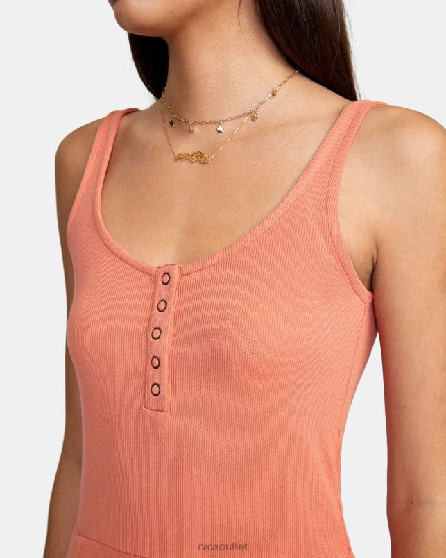 Clothing V84B1566 apricot RVCA Women On Repeat Midi Dress