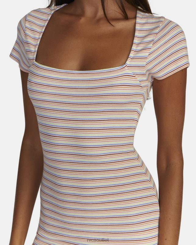 Clothing V84B1569 whisper white RVCA Women Partition Midi Dress